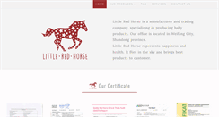 Desktop Screenshot of littleredhorses.com